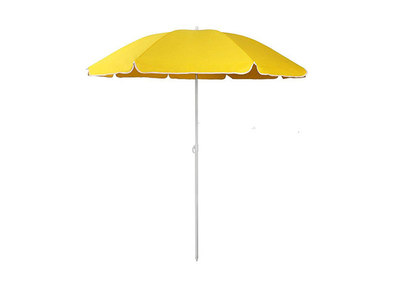 Processo antivento d'acciaio giallo dell'ago dell'ombrello di spiaggia doppio con la falda