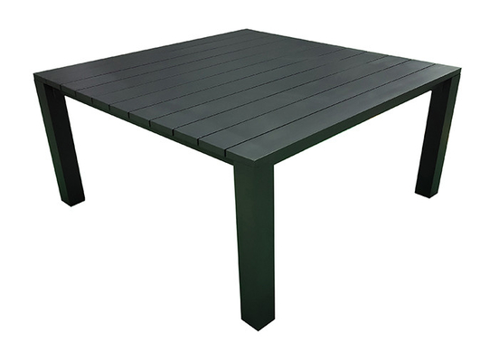 160 x 160 altezza montata di alluminio del tavolo da pranzo 76cm eleganti del giardino del nero di cm