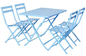 Tavolo pieghevole all'aperto e persona d'acciaio del giardino 4 delle sedie che pranza insieme
