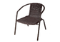 Anti metallo della sedia del rattan del giardino della muffa e sedie di vimini 2.9kg del patio