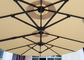 Il doppio del patio ha parteggiato parasole all'aperto di Sun di 4.5x2.65m per Palo d'acciaio