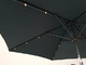 L'acciaio 8 costole fa il giardinaggio parasole centrale di Sun della colonna con la luce del LED
