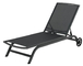 Letto respirabile di Sun di Textilene della chaise-lounge di alluminio di Sun di KD con le ruote